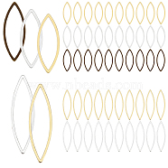 Elite 150pcs 5 style Brass Linking Rings, Horse Eye, Mixed Color, 21~28x8x0.8mm, Inner Diameter: 6~6.5x18~25mm, 30pcs/style(KK-PH0005-53)