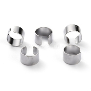 Unisex Brass Cuff Earrings, Platinum, 9.5x6mm(X-EJEW-Z005-01P)