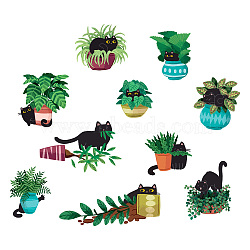 PVC Wall Stickers, Wall Decoration, Plants Pattern, 390x1180mm(DIY-WH0228-629)