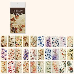 30 Pcs Vintage Tearable 4 Styles Scrapbook Paper, for Scrapbooking, Kid DIY Arts Crafts, Album, 140x80x4mm(DIY-Z038-04C)