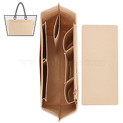 Felt Purse Organizer Insert, Handbag Tote Shaper Organiser, Bag Accessories, Rectangle, Antique White, Bag: 37x23x16cm, Plate: 37.5x17x0.4cm, 2pcs/set(FIND-WH0036-42C)