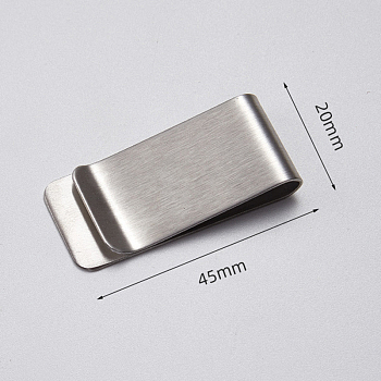 Stainless Steel Clips, Office Supplies, Rectangle, Stainless Steel Color, 45x20mm