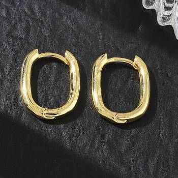 Brass Hoop Earrings for Women, U-Shape, Long-Lasting Plated, Rack Plating, Lead Free & Cadmium Free, Golden, 17x13.5x2.5mm
