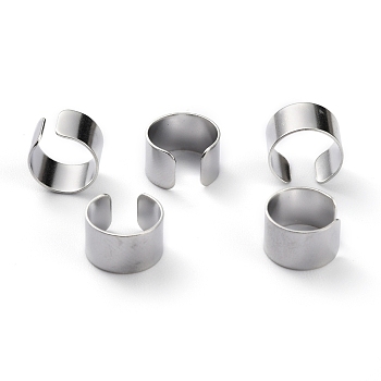 Unisex Brass Cuff Earrings, Platinum, 9.5x6mm