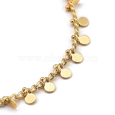 Brass Flat Round Charm Bracelets(BJEW-JB05363)-2