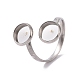 201 Stainless Steel Open Cuff Ring Findings(X-STAS-E124-01P)-1