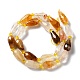 Natural Yellow Hematoid Quartz/Golden Healer Quartz Beads Strands(G-B028-A08)-3