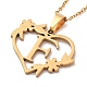 PVD Vacuum Plating 201 Stainless Steel Pendant Necklaces(NJEW-R267-02F-G)-4