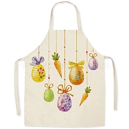 Cute Easter Egg Pattern Polyester Sleeveless Apron, with Double Shoulder Belt, for Household Cleaning Cooking, Colorful, 470x380mm(PW-WG98916-45)