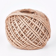 Jute Cord, Jute String, Jute Twine, for Jewelry Making, Tan, 1.5mm, about 43.74 yards(40m)/roll(OCOR-WH0032-03)