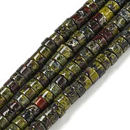 Natural Dragon Blood Jasper Beads Strands, Heishi Beads, Disc, 4.5x2.5mm, Hole: 1mm, about 140pcs/strand, 14.96 inch(38cm)(G-E571-B01-01)