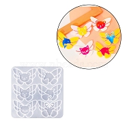 Butterfly DIY Silicone Molds, Decoration Making, Resin Casting Molds, For UV Resin, Epoxy Resin Jewelry Making, White, 135x128x6mm, Inner Diameter: 40x60mm(SIMO-H018-01B)