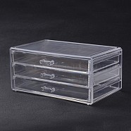 Three Layers Rectangle Shaped Acrylic Bead Storage Containers, Clear, 23x15x10.9cm(CON-L005-02)