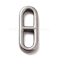 304 Stainless Steel Links Connectors, Oval, Stainless Steel Color, 13x5x1.5mm, Hole: 2.5x4.5mm(STAS-B024-96P-01)