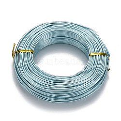 Round Aluminum Wire, Flexible Craft Wire, for Beading Jewelry Doll Craft Making, Pale Turquoise, 12 Gauge, 2.0mm, 55m/500g(180.4 Feet/500g)(AW-S001-2.0mm-24)