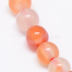 Natural Carnelian Beads Strands, Round, Grade A, 4mm, Hole: 1mm, about 95pcs/strand, 14.8 inch(X-G-N0006-4mm-17)