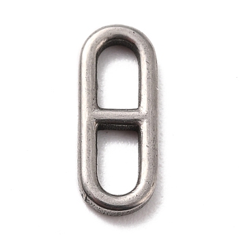304 Stainless Steel Links Connectors, Oval, Stainless Steel Color, 13x5x1.5mm, Hole: 2.5x4.5mm