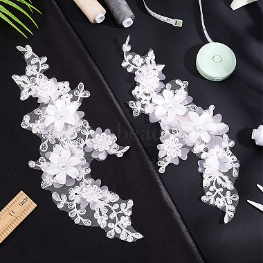 Flower Pattern Polyester Computerized Embroidered Appliques(DIY-WH0387-36A)-5
