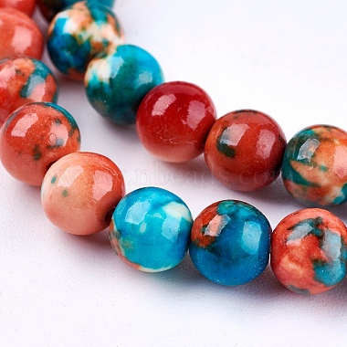 Synthetic Fossil Beads Strands(G-L028-6mm-05)-3