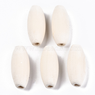 Old Lace Oval Wood Beads