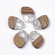 Transparent Resin & Walnut Wood Pendants(RESI-Q210-006A-A02)-1