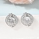 Brass Micro Pave Cubic Zirconia Stud Earrings(EJEW-G471-05P)-3