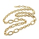 Brass Oval Link Chain Necklaces(NJEW-L013-03G)-4