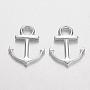 Silver Anchor & Helm Alloy Pendants(PALLOY-2493-S-FF)