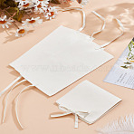 4Pcs Microfiber Cloth Storage Bags, Square Drawstring Jewelry Bag, Beige, 8x8x0.3cm(ABAG-LP0001-18)