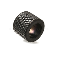 304 Stainless Steel European Beads, Large Hole Beads, Column, Black, 8x10mm, Hole: 6.3mm(STAS-R140-04EB-02)