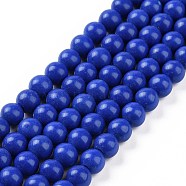 Synthetic Lapis Lazuli Dyed Round Bead Strands, 4mm, Hole: 1mm, about 98pcs/strand, 15.7 inch(G-P070-41-4mm-1)
