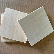 Unfinished Wooden Boards for Painting, DIY Craft Supplies, Square, Beige, 10x10x0.4cm(WOCR-PW0001-360C)
