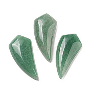 Natural Green Aventurine Pendants, Horn Charms, 39~40x18~18.5x6.5~8mm, Hole: 1.2mm(G-M417-04E)