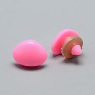 Craft Plastic Doll Noses, Safety Noses, Pearl Pink, 7x10mm, Pin: 5~6mm(KY-R072-11C)