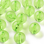 Transparent Acrylic Beads, Round, Yellow Green, 20x19mm, Hole: 3mm, about 111pcs/500g(MACR-S370-A20mm-729)