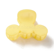 Resin Claw Hair Clips, with Iron Findings, DIY Hair Accessories for Girl, Yellow, 31x49x26mm(RESI-G036-B01)