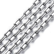 Unwelded Iron Paperclip Chains, Drawn Elongated Cable Chains, with Spool, Gunmetal, 9.2x4.5x1.3mm, about 32.8 Feet(10m)/roll(CH-S125-18A-01)
