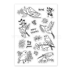 PVC Plastic Stamps, for DIY Scrapbooking, Photo Album Decorative, Cards Making, Stamp Sheets, Bird Pattern, 16x11x0.3cm(DIY-WH0167-56-55)