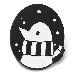 Alloy Enamel Pins, Alien Brooches, Electrophoresis Black, Oval, 29.5x24.5x1.5mm(JEWB-P019-D03)