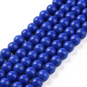 Synthetic Lapis Lazuli Dyed Round Bead Strands, 4mm, Hole: 1mm, about 98pcs/strand, 15.7 inch
