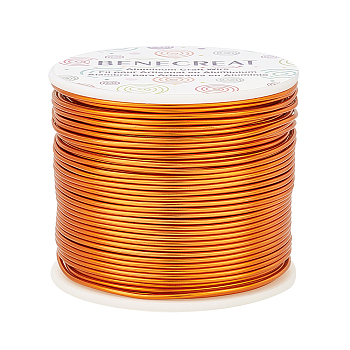 Round Aluminum Wire, Orange Red, 15 Gauge, 1.5mm, about 223.09 Feet(68m)/roll