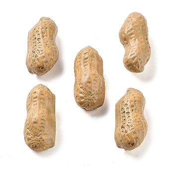 Opaque Resin Decoden Cabochons, Imitation Nut, Peanuts, BurlyWood, 28x12x11.5mm