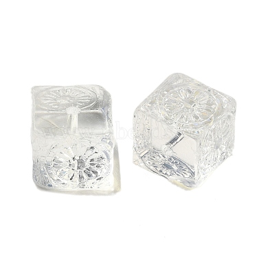 Clear AB Square Glass Beads