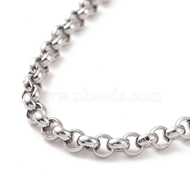 Bracelet à chaîne rolo en acier inoxydable anti-ternissement 304 pour hommes et femmes(BJEW-E031-06P-08)-2