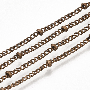 Brass Coated Iron Curb Chain Necklace Making(MAK-T006-01R)-2