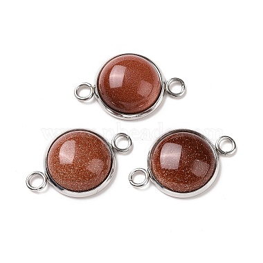 Natural & Synthetic Mixed Gemstone Connector Charms(G-D059-01D)-2