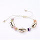 (vente d'usine de fêtes de bijoux) bracelets de perles tressées avec cordon de fil de nylon(BJEW-JB05074-05)-1