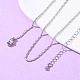 Brass Column Link Chain Necklaces(MAK-L045-03P)-2
