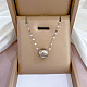 304 Stainless Steel Round Ball Pendant Necklaces(NJEW-Z026-01P)-1
