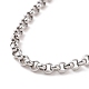 304 bracelet chaîne rolo en acier inoxydable pour homme femme(BJEW-E031-06P-08)-2